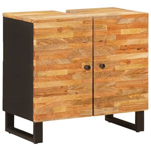 vidaXL Badrumssk&aring;p med handfat Naturf&auml;rg 62 x 33 x 58 cm