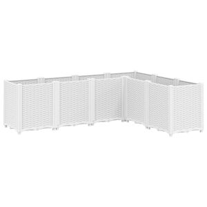 vidaXL Odlingsl&aring;da vit 160x120x53 cm PP