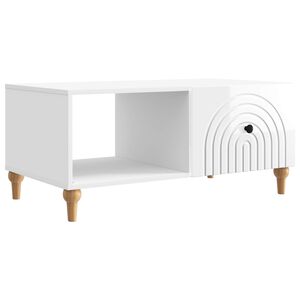 vidaXL Kaffeebord Vit h&ouml;gglans 90 x 50 x 40 cm Konstruerat tr&auml;
