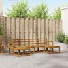 vidaXL Utomhussoffset 6 pcs Naturf&auml;rg Massivt Akaciatr&auml;