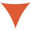 vidaXL Solsegel 160 g/m&sup2; triangul&auml;r orange 5x5x5 m HDPE