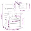 vidaXL Recliner Stol Svart Svart 70.5 x 96.5 x 95 cm Konstläder
