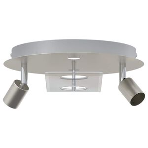 vidaXL Takspotlight Nickel 29 x 29 x 11 cm St&aring;l och glas