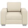 vidaXL Soffa Beige 100 x 80 x 82 cm Linnenblandad tyg