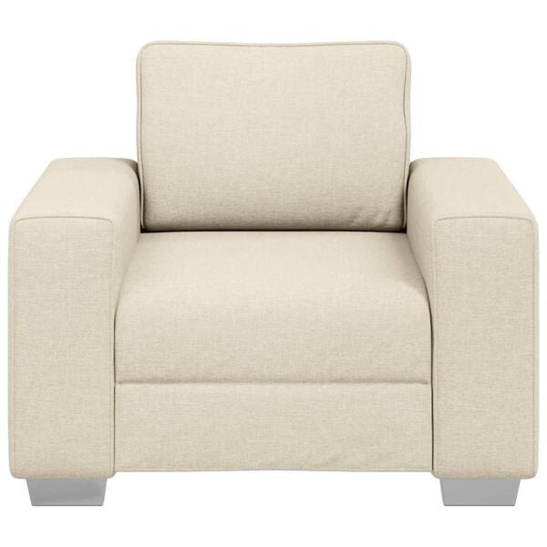 vidaXL Soffa Beige 100 x 80 x 82 cm Linnenblandad tyg
