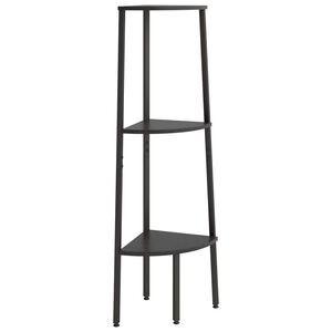 vidaXL H&ouml;rnhylla 3 hyllplan svart 45,5x31,5x120 cm