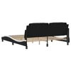 vidaXL Bed Frame "Viana" without Mattress Black and White 180x200 cm Faux Leather