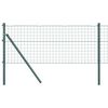 vidaXL Euro St&auml;ngsel Markf&auml;ste 25 x 0,6 m PVC-belagda st&aring;l Gr&ouml;n Mesh