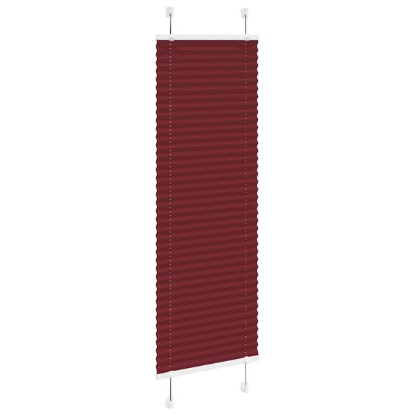 vidaXL Plisserad persienn Bordeaux r&ouml;d 50x100 cm tyg bredd 49,4cm