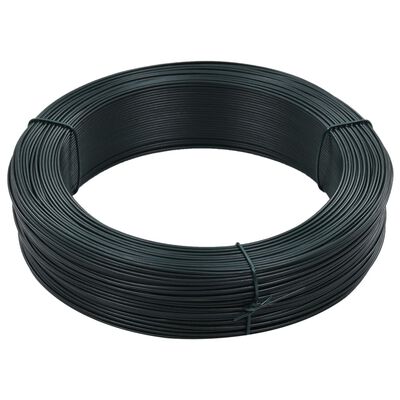 vidaXL Stagtråd 250 m 1,4/2 mm stål svartgrön