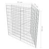 vidaXL Planteringsgabion upphöjd galvaniserat stål 75x75x50 cm
