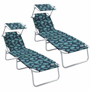 vidaXL Solstol 2 st Polyester Gr&ouml;n