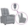 vidaXL Massagefåtölj med uppresningshjälp ljusgrå tyg