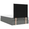 vidaXL Ottoman sängram med madrass mörkgrå 120x190 cm tyg