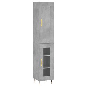 vidaXL H&ouml;gsk&aring;p betonggr&aring; 34,5x34x180 cm konstruerat tr&auml;