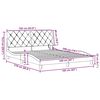 vidaXL Bed Frame with LED without Mattress Light Grey 160x200 cm Fabric