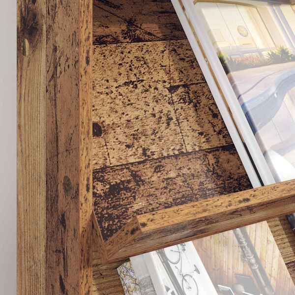 vidaXL Tidningshylla Gammalt tr&auml; 70 x 41 x 96 cm Konstruerat tr&auml;