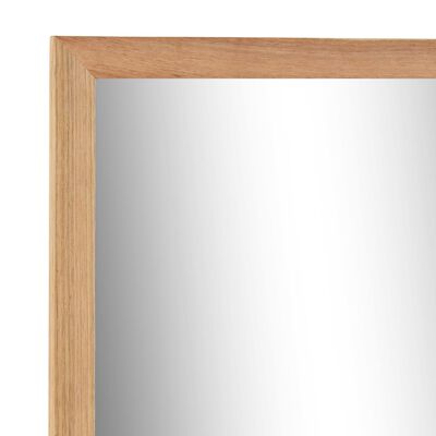 vidaXL Tvättställsskåp med spegel massivt valnötsträ