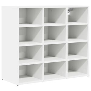 vidaXL Skosk&aring;p 77,5 x 30 x 67 cm Konstruerat tr&auml; Vit