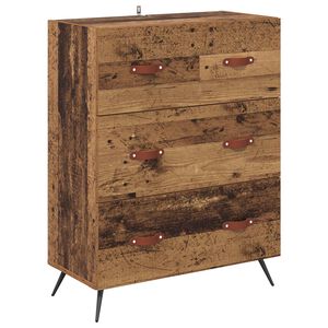 vidaXL Kommode med l&aring;da Gammalt tr&auml; 69,5 x 34 x 90 cm Konstruerat tr&auml;