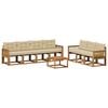 vidaXL Utomhussoffset med kudde 8 pcs Naturlig och Beige