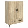 vidaXL Sideboard med l&aring;da Sonoma-ek 66 x 34,5 x 95 cm Konstruerat tr&auml;
