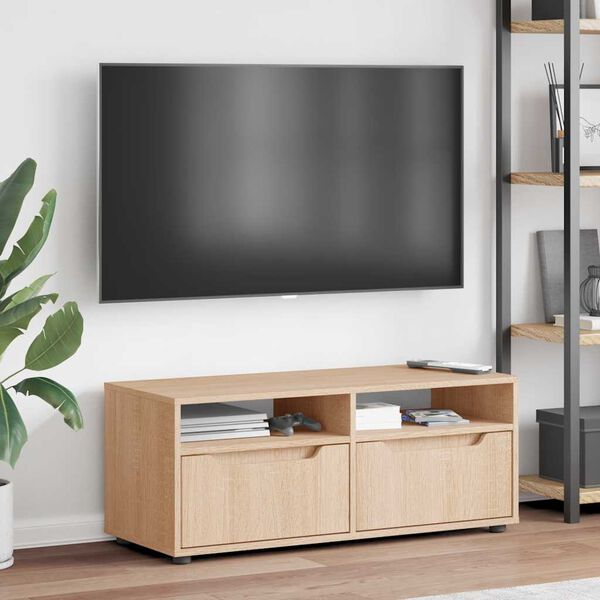 vidaXL TV-b&auml;nk VISNES Sonoma ek 100x40x38 cm konstruerat tr&auml;