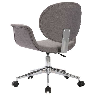 vidaXL Snurrbar kontorsstol grå tyg