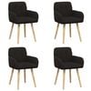 vidaXL Matstolar 4 pcs Boucl&eacute; Svart 59 x 57 x 85 cm
