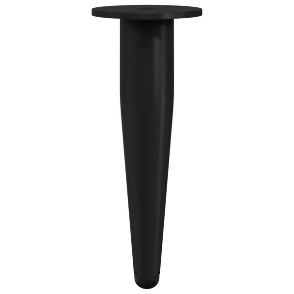 vidaXL M&ouml;belf&ouml;tter 2 pcs Svart &Oslash; 40 x 98 mm J&auml;rn