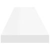 vidaXL Svävande vägghyllor 2 st vit 120x23,5x3,8 cm MDF