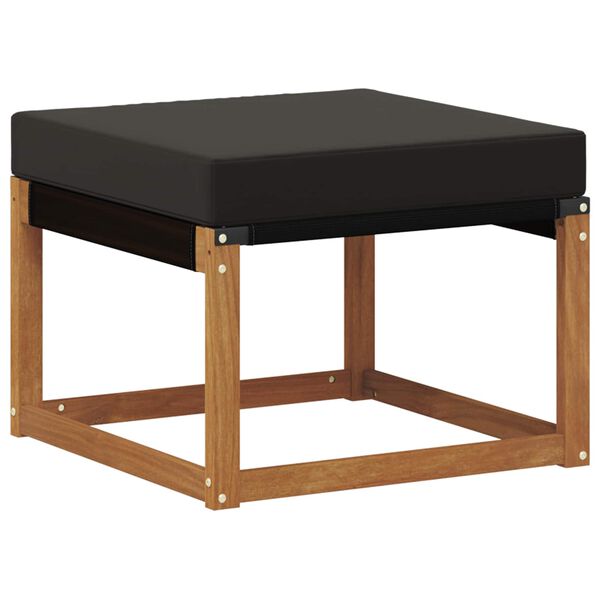 vidaXL Utomhuspall Massivt akaciatr&auml; och Textilene-tyg Naturf&auml;rg