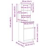 vidaXL S&auml;ngbord gr&aring; sonoma 39x35x125 cm konstruerat tr&auml;