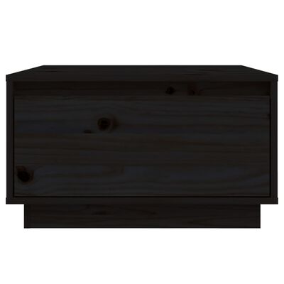 vidaXL Soffbord svart 55x56x32 cm massiv furu