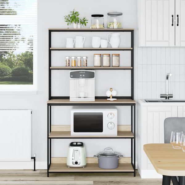 vidaXL K&ouml;ks hylla Sonoma-ek 100 x 40 x 168 cm Konstruerat tr&auml;