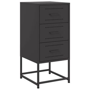 vidaXL S&auml;ngbord svart 36x39x78 cm st&aring;l