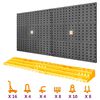 vidaXL Verktygstavla 500x1000 mm 50 krokar PP