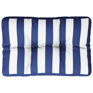 vidaXL Palldyna bl&aring;&vit randig 50x40x12 cm tyg