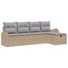 vidaXL Tr&auml;dg&aring;rdsoffset 5 st Beige konstrotting