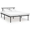 vidaXL S&auml;ngram utan madrass svart metall 140x200 cm