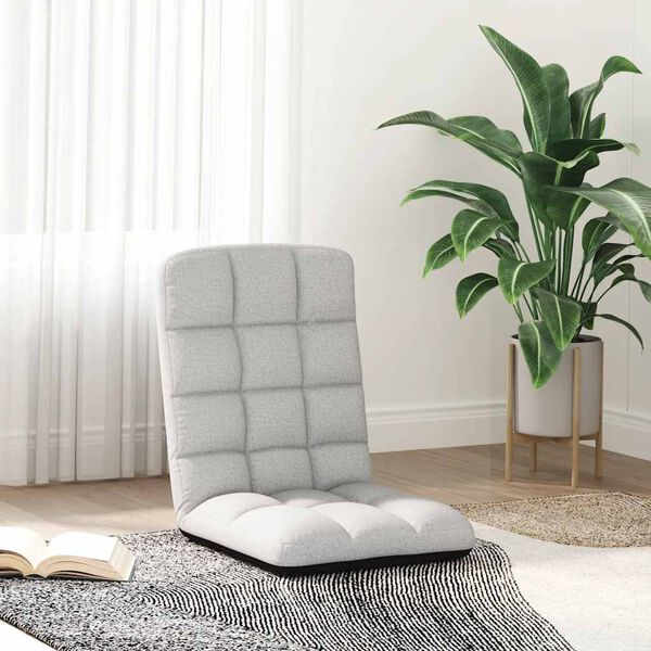 vidaXL Hopf&auml;llbar golvstol molngr&aring; 71x51x62 cm tyg