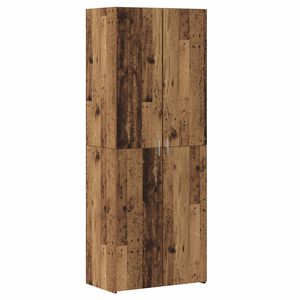 vidaXL Sk&aring;p 2 pcs Gammalt tr&auml; 70 x 42,5 x 185 cm