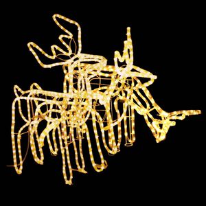 vidaXL Juldekoration renfigurer 3 delar varmvit