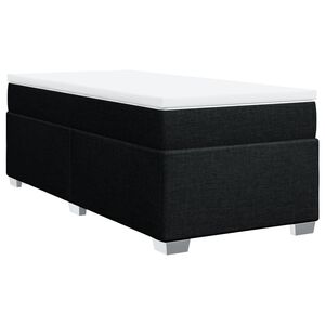 vidaXL Rams&auml;ng med madrass svart 80x200 cm tyg