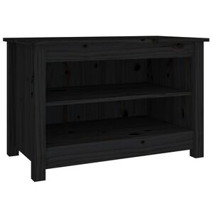 vidaXL Skob&auml;nk svart 70x38x45,5 cm massiv furu