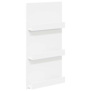 vidaXL Tidningshylla med hylla Vit 51 x 11 x 102 cm Konstruerat tr&auml;
