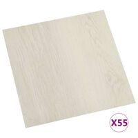 vidaXL Självhäftande golvplankor 55 st PVC 5,11 m² beige