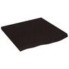 vidaXL V&auml;gghylla m&ouml;rkbrun 60x60x(2-4) cm behandlad massiv ek