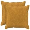 vidaXL Kudd&ouml;verdrag 2 st HOUTEN Gul 80 x 80 cm Mikrofiber Fleece