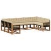vidaXL Utomhussoffset 9 st Naturlig och Beige